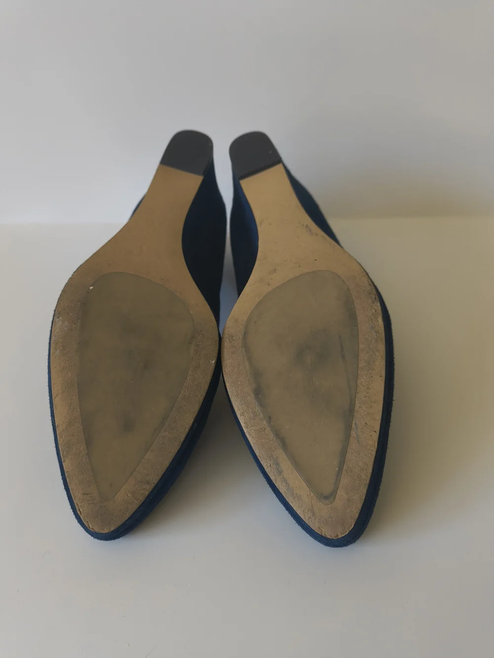 Talbots Lacey Navy Suede Wedge - Classic Women's Shoe - Picture 4 of 7